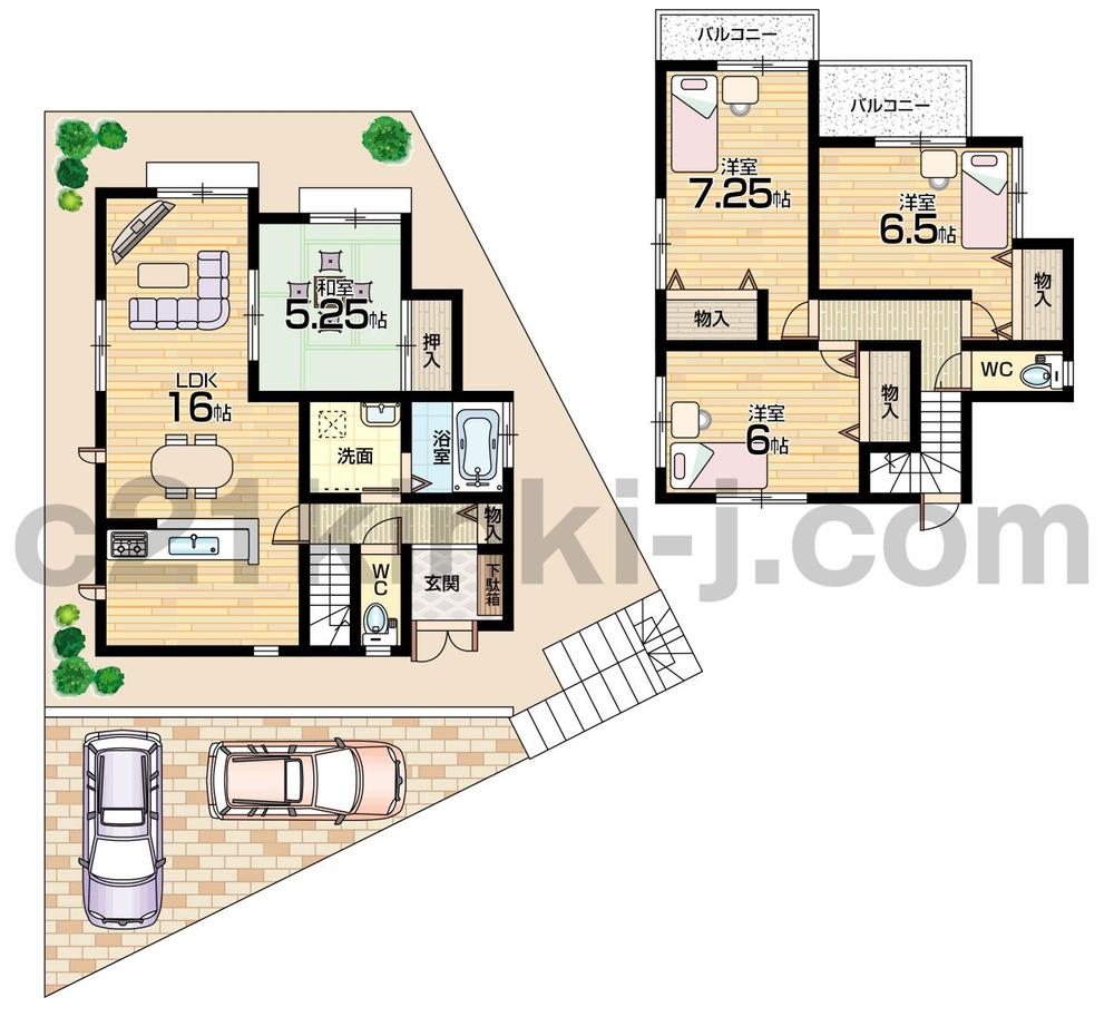 Floor plan. (No. 1 point), Price 27,800,000 yen, 4LDK, Land area 145.93 sq m , Building area 97.71 sq m