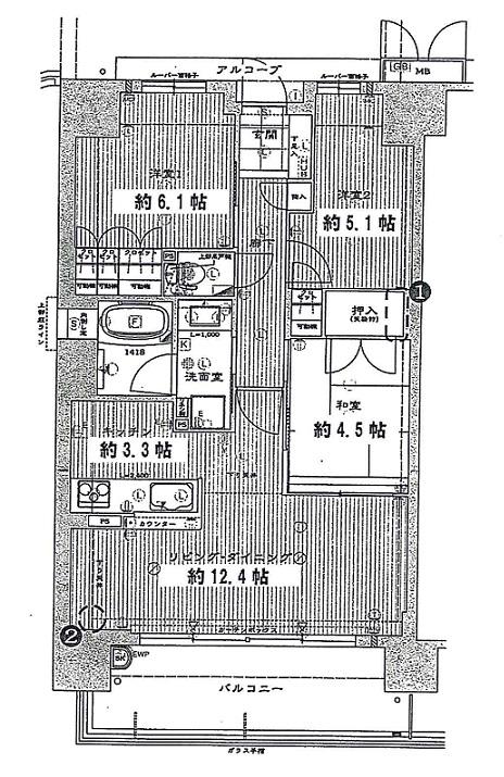 Floor plan. 3LDK, Price 18,800,000 yen, Occupied area 69.96 sq m , Is a floor plan of the balcony area 11.78 sq m wide span. politely, It is your.