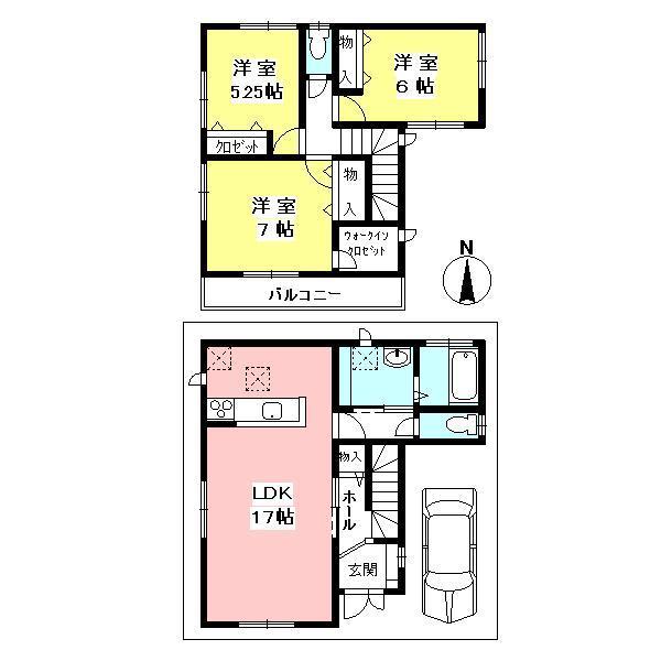 Floor plan. 21,800,000 yen, 3LDK, Land area 82.91 sq m , Building area 90.25 sq m