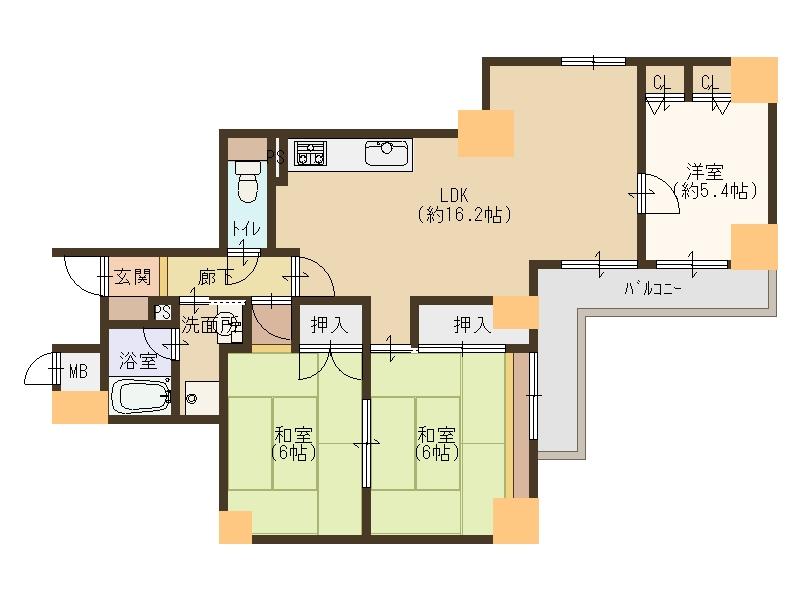 Floor plan. 3LDK, Price 11 million yen, Occupied area 76.72 sq m , Balcony area 10.3 sq m popular corner room lighting ・ Ventilation is good