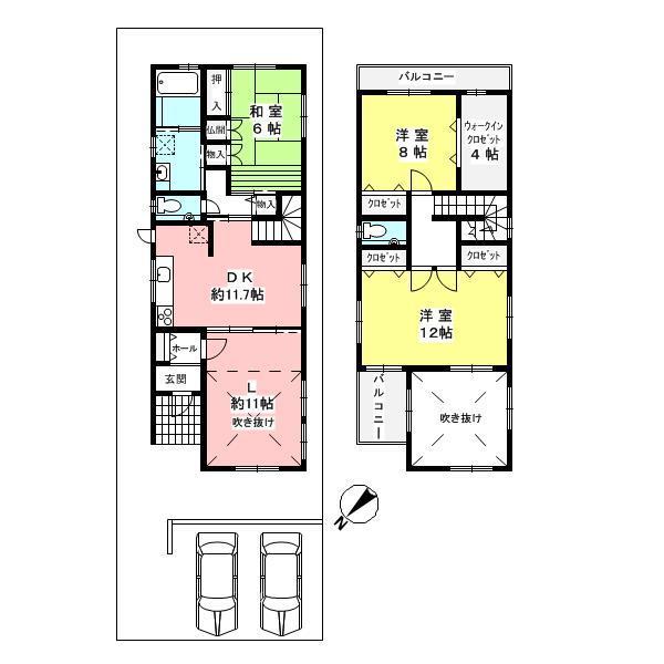 Floor plan. 47,800,000 yen, 3LDK, Land area 205.61 sq m , Building area 127.17 sq m