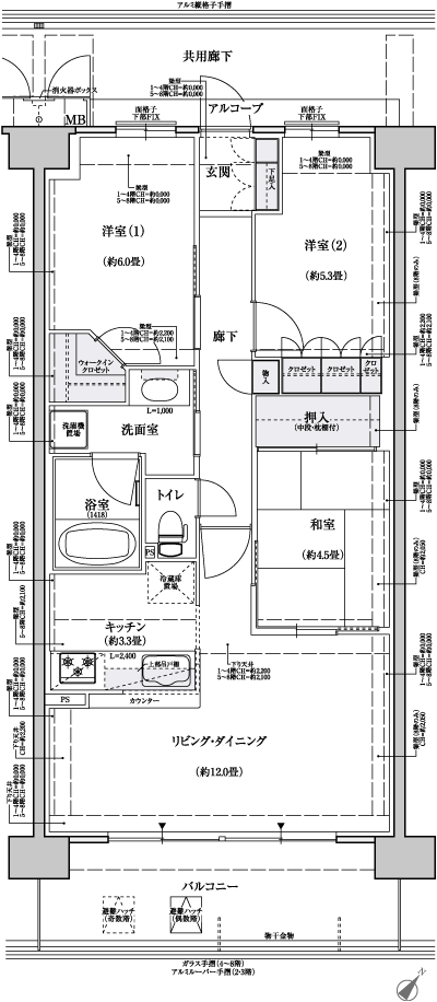 Floor: 3LDK + WIC, the area occupied: 70.8 sq m, Price: 28,671,655 yen ・ 29,494,513 yen