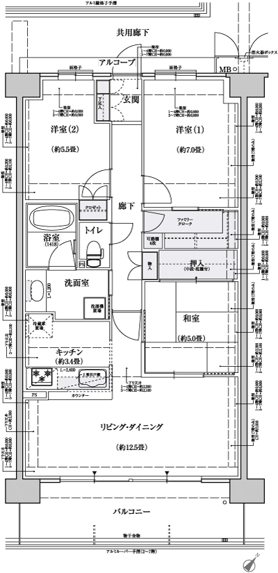 Floor: 3LDK + FC, the area occupied: 76.7 sq m, Price: 29,766,674 yen