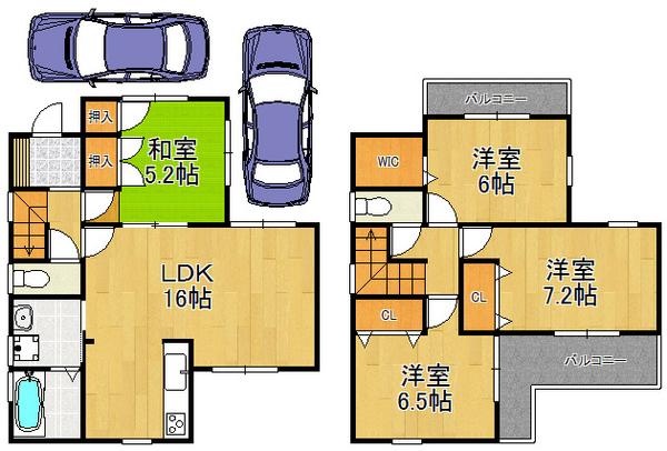 Floor plan. 31,800,000 yen, 4LDK, Land area 102.46 sq m , Building area 95.17 sq m