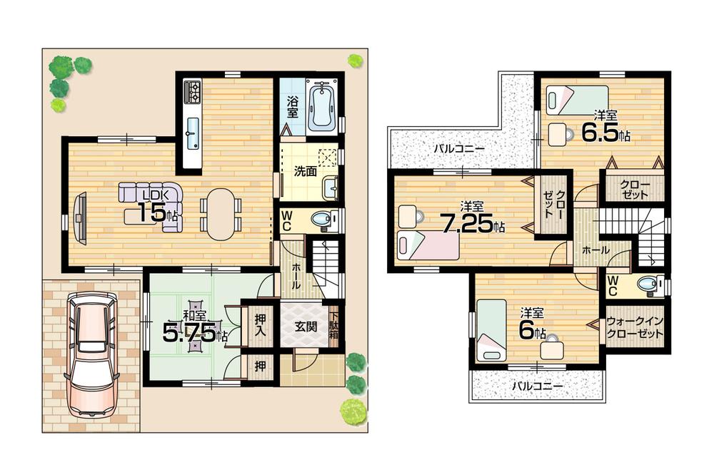 Floor plan. (No. 3 locations), Price 31,800,000 yen, 4LDK+S, Land area 102.46 sq m , Building area 95.17 sq m