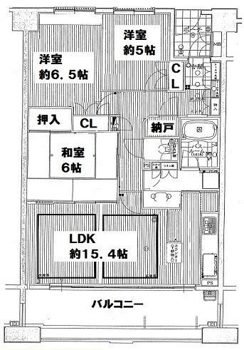 Floor plan. 3LDK, Price 23.8 million yen, Occupied area 75.08 sq m , Balcony area 15.2 sq m