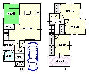 Floor plan. Price 28.8 million yen, 4LDK, Land area 100.01 sq m , Building area 94.54 sq m