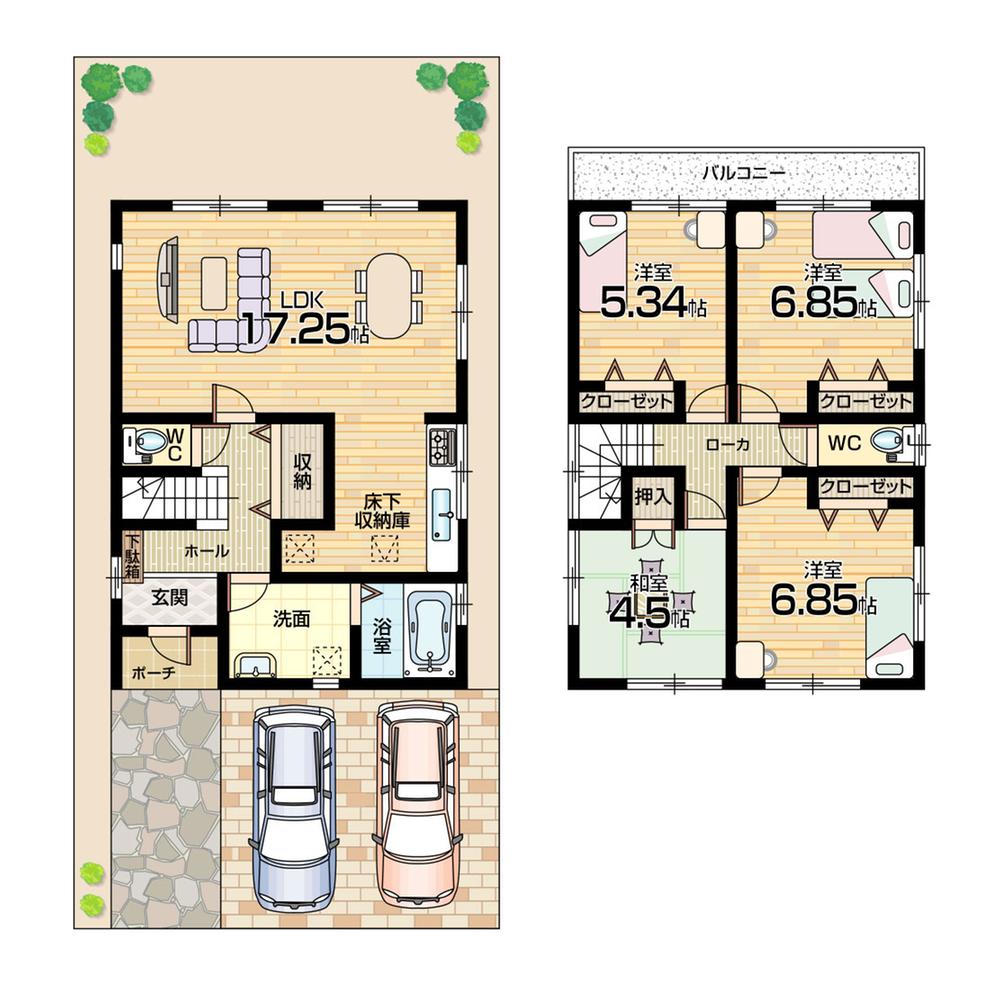 Floor plan. (No. 1 point), Price 25,800,000 yen, 4LDK, Land area 110.18 sq m , Building area 95.22 sq m
