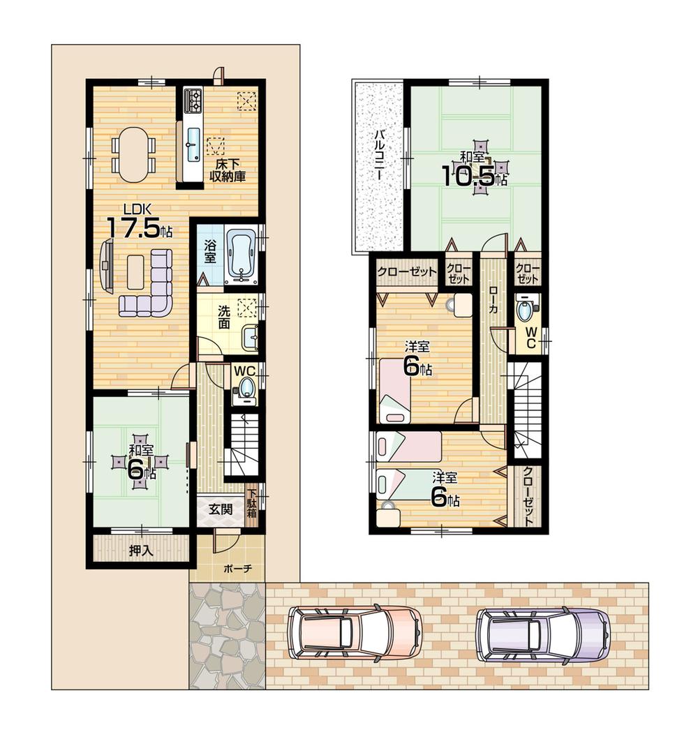Floor plan. (No. 3 locations), Price 23.8 million yen, 4LDK, Land area 150.84 sq m , Building area 105.99 sq m
