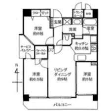 Floor plan. 3LDK, Price 18,800,000 yen, Occupied area 62.61 sq m , Balcony area 15.07 sq m
