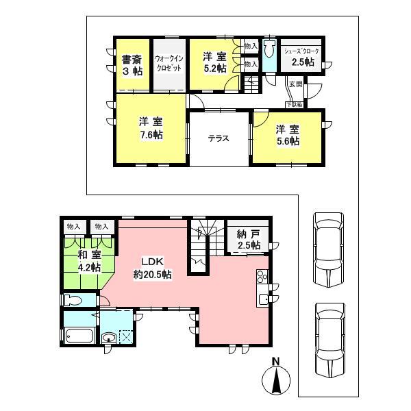 Floor plan. 36,900,000 yen, 3LDK + S (storeroom), Land area 165.3 sq m , Building area 115.4 sq m