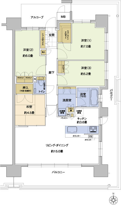 Floor: 4LDK + WIC, the area occupied: 88.9 sq m, Price: TBD