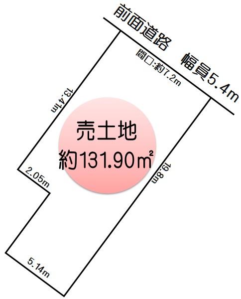 Compartment figure. Land price 15,956,000 yen, Land area 131.9 sq m