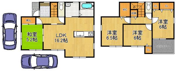 Floor plan. 32,800,000 yen, 4LDK, Land area 107.96 sq m , Building area 94.77 sq m