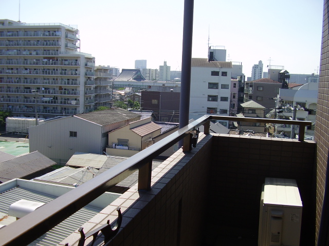 Balcony. A view from the veranda