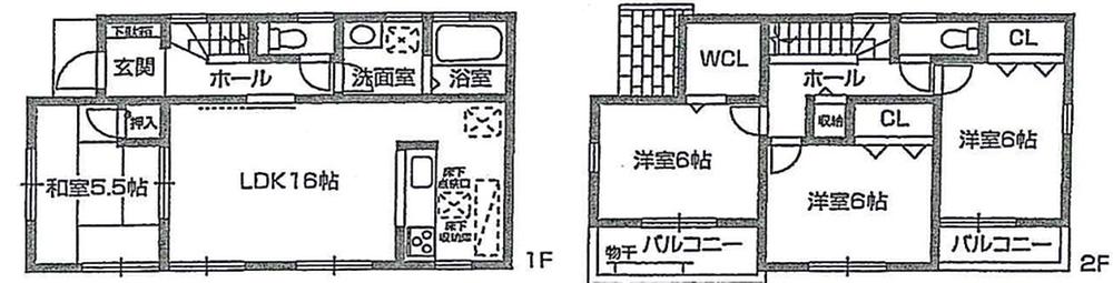 Floor plan. (No. 2 locations), Price 31,800,000 yen, 4LDK, Land area 106.33 sq m , Building area 95.58 sq m