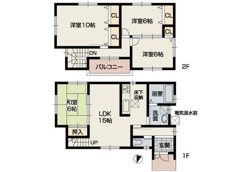 Floor plan. 28.8 million yen, 4LDK, Land area 94.41 sq m , Building area 100.44 sq m