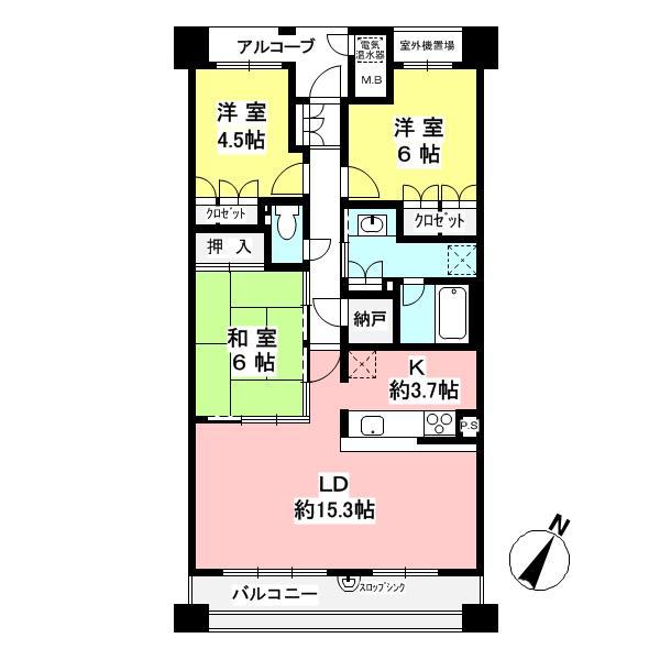 Floor plan. 3LDK + S (storeroom), Price 25,800,000 yen, Occupied area 78.72 sq m , Balcony area 13.4 sq m