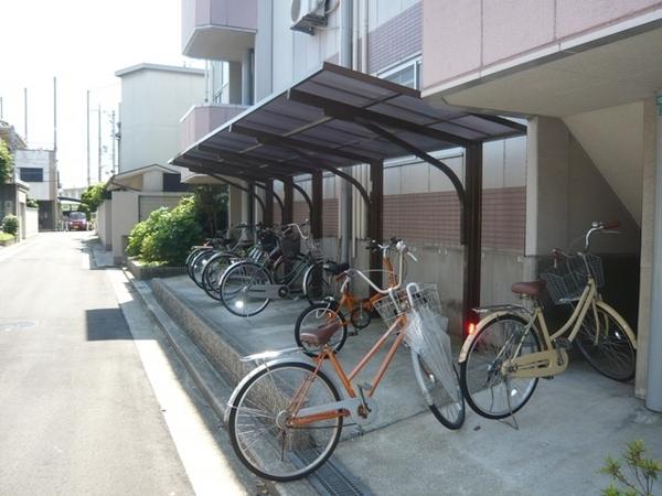 Entrance. Bicycle-parking space