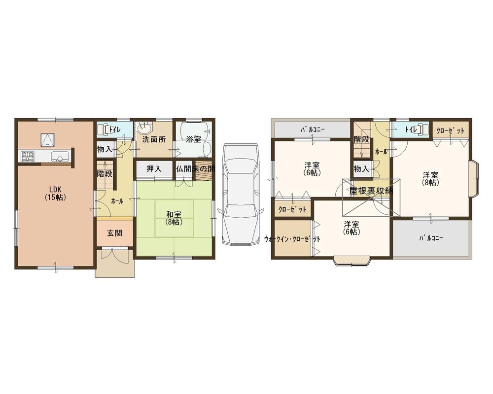 Floor plan. 21,800,000 yen, 4LDK, Land area 101.91 sq m , There is also a storage-rich floor plan building area 106.81 sq m attic storage ・ Also substantial room amenities