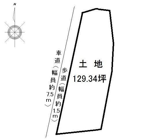 Compartment figure. Land price 29.5 million yen, Land area 427.6 sq m