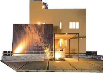 Model house photo. Modern exterior design. Sophisticated simple square design timeless.