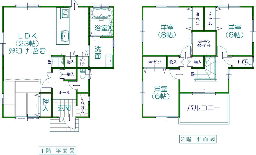 Floor plan. 23.8 million yen, 4LDK + S (storeroom), Land area 159.98 sq m , Building area 115.25 sq m tatami also corner some 23 Pledge of spacious LDK