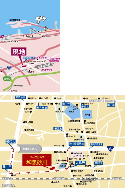 Local guide map. Local guide map. Away moderately from the station, Soothing residential area. Nursery ~ Aligned in the junior high school is a 12-minute walk (about 960m) in the, Child-rearing environment is also good