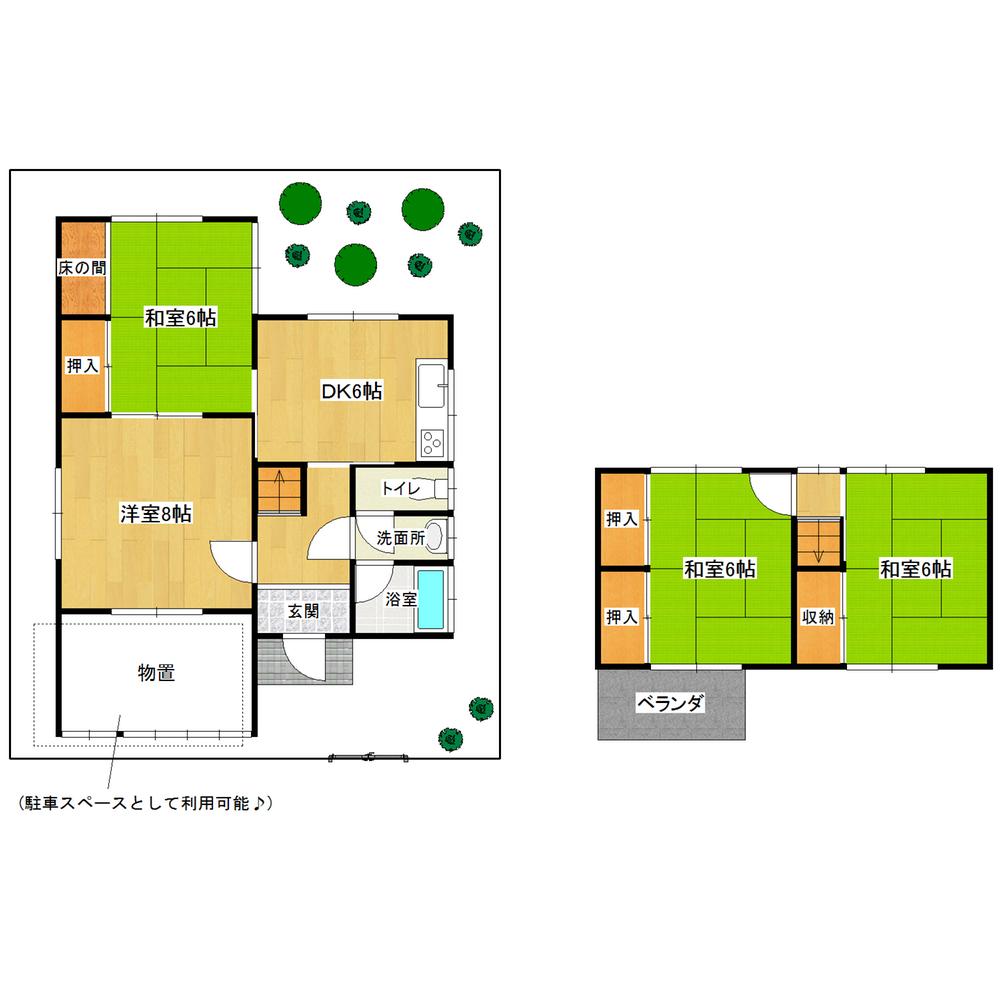 Floor plan. 4.3 million yen, 4DK, Land area 99.17 sq m , Building area 74.42 sq m