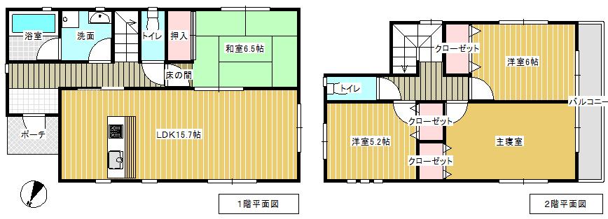 Floor plan. 14.5 million yen, 4LDK, Land area 125.59 sq m , Building area 97.19 sq m