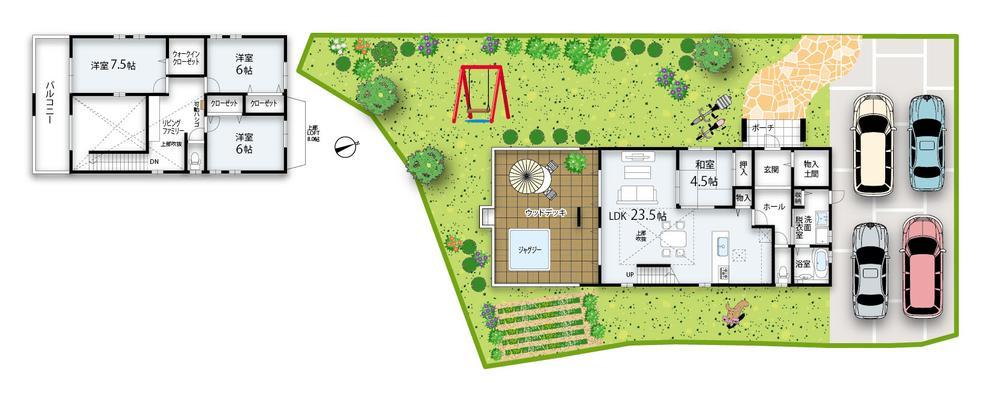 Floor plan. (No. 22 locations), Price 35 million yen, 4LDK, Land area 382.05 sq m , Building area 122.55 sq m