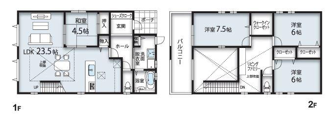 Compartment figure. House to build the cherry real estate. Ceiling height is realized living with 2800mm and comfort. 