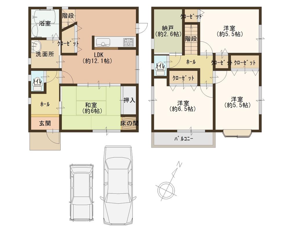 Floor plan. 16.8 million yen, 4LDK + S (storeroom), Land area 102.95 sq m , Building area 92.74 sq m 2013 November room renovated