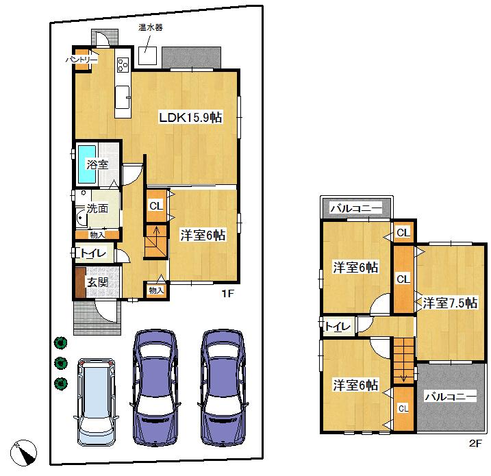 Floor plan. 22,800,000 yen, 4LDK, Land area 131.24 sq m , Building area 99.21 sq m
