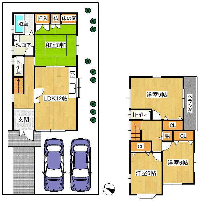 Floor plan. 14.8 million yen, 4LDK, Land area 122.19 sq m , Building area 102.67 sq m