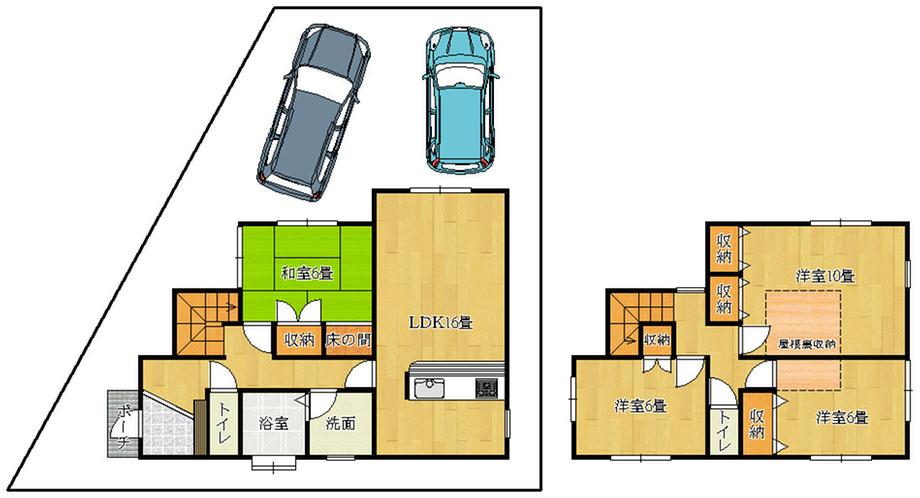 Floor plan. 18.5 million yen, 4LDK, Land area 123.94 sq m , Building area 110.13 sq m floor plan drawings
