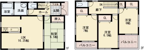 Floor plan. (No. 2 locations), Price 22,800,000 yen, 4LDK, Land area 126.31 sq m , Building area 99.22 sq m