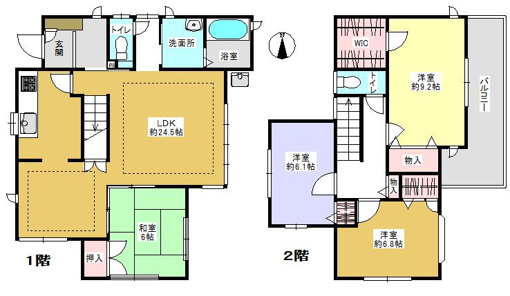Floor plan. 18.6 million yen, 4LDK + S (storeroom), Land area 174.32 sq m , Building area 128.19 sq m