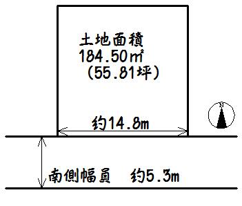 Compartment figure. Land price 4.5 million yen, Land area 184.5 sq m