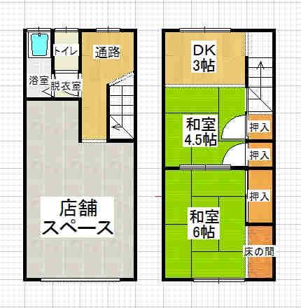 Floor plan. 4.5 million yen, 2DK, Land area 59.54 sq m , Building area 67.07 sq m