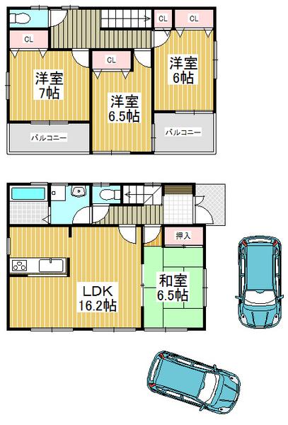 Floor plan. 22,800,000 yen, 4LDK, Land area 126.31 sq m , Building area 99.22 sq m your new life, Do not start from this earth