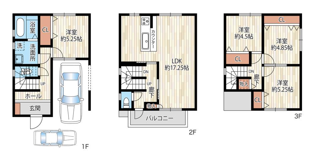 Floor plan. Price 31,800,000 yen, 4LDK, Land area 76 sq m , Building area 100.39 sq m