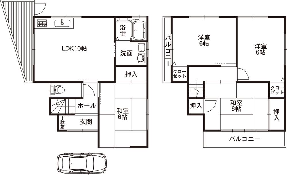 Floor plan. 14.5 million yen, 4DK, Land area 73.02 sq m , Building area 74.86 sq m renovated