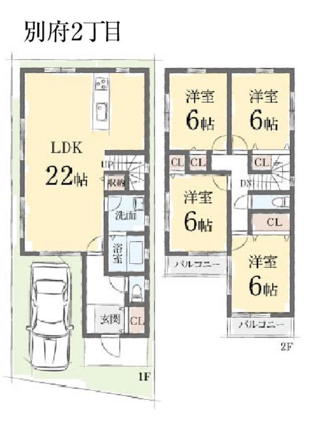 Floor plan. Until Settsu Municipal Beppu elementary school is 1120m Settsu Municipal Beppu Elementary School. There is just a 14 mins. Schoolyard is surrounded by a variety of vegetation, Full glory is the cherry blossoms in nature and Fureae you spring of the four seasons