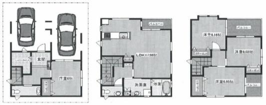 Floor plan. 34,800,000 yen, 4LDK + S (storeroom), Land area 79.17 sq m , Building area 134.7 sq m