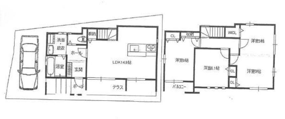Floor plan. 33,800,000 yen, 3LDK, Land area 85.59 sq m , Building area 87.2 sq m