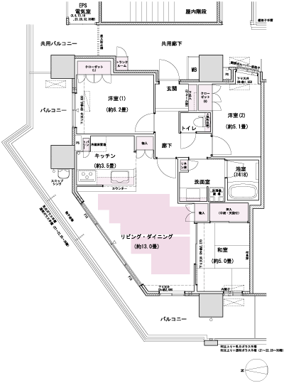 Floor: 3LDK, occupied area: 74.56 sq m, price: 32 million yen ・ 35,900,000 yen