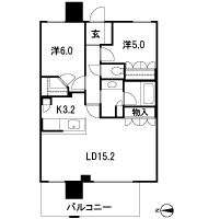 Floor: 2LDK + WIC, the occupied area: 65.89 sq m, Price: 30.4 million yen