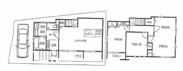Floor plan. 29,800,000 yen, 4LDK, Land area 85.59 sq m , Building area 87.2 sq m Floor