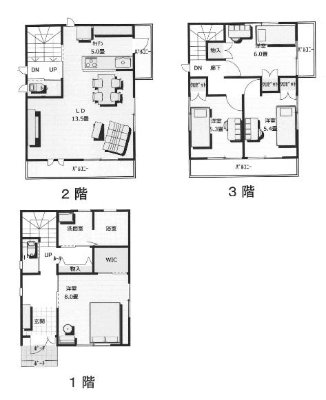 Floor plan. 35,800,000 yen, 4LDK, Land area 101.39 sq m , Also offers plan example in building area 108.56 sq m other ☆
